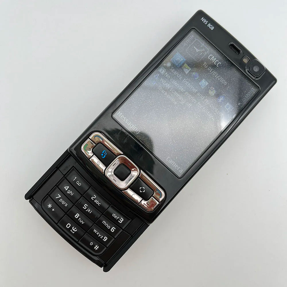 Nokia N95 8GB 5MP WIFI Bluetooth FM radio Mobile Phone Russian Arabic Hebrew Keyboard Made in Finland